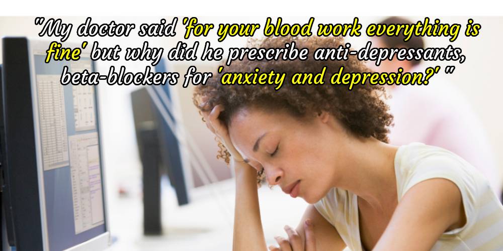 tired woman saying doctor said everything normal with bloodwork